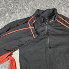 KJUS Cham Pullover Mens 1/4 Zip Midlayer Sz 56 Black Golf Performance Outdoor
