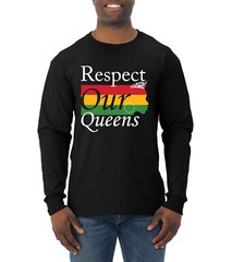 Respect Our Queens Black History Month Men Long Sleeve Shirt