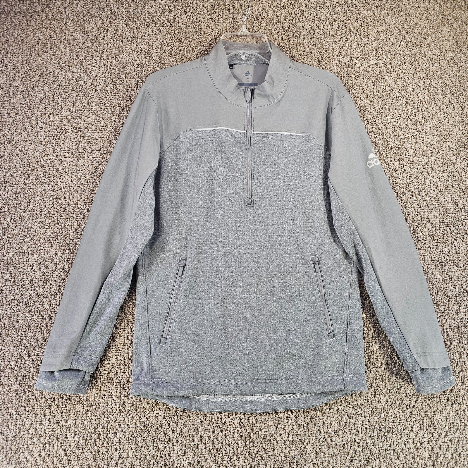 Adidas Golf 1/4 Zip Mens Sz Small Zip Pockets Logo Collar gallery