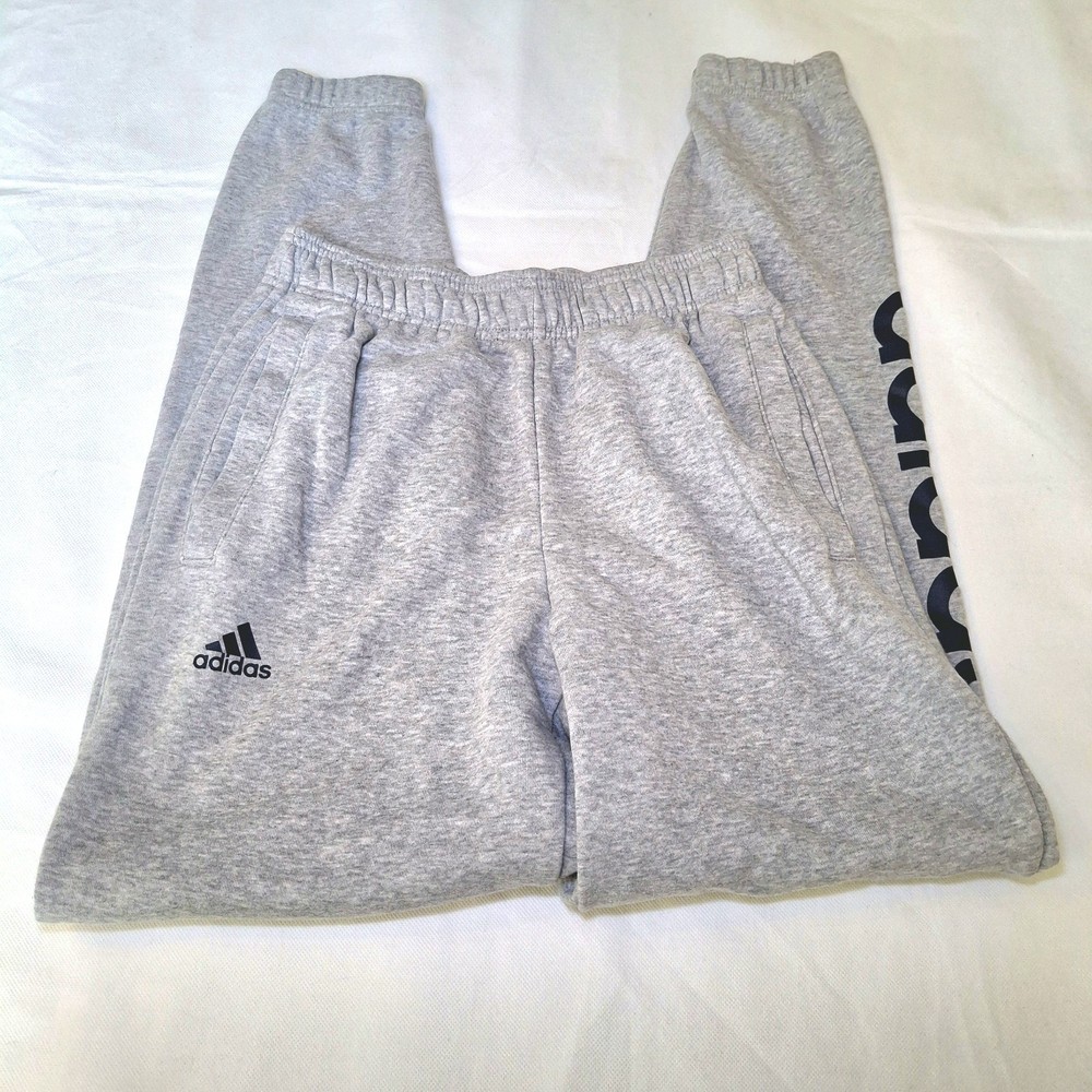 Mens Adidas Heather Gray/Black Sweatpants/Jogger Pants Size Small