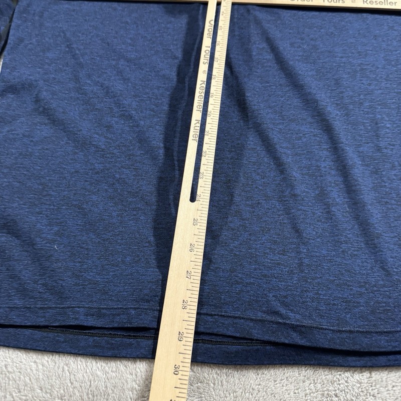 Road Runner Sports Activewear Quarter Zip Pullover Shirt Blue Mens Large L gallery