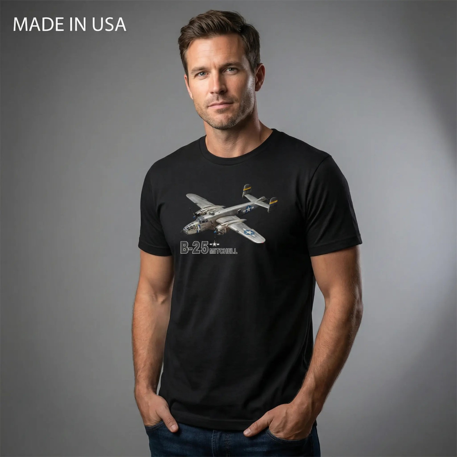 NEW Cool B-25 Bomber - Classic Airplane SHIRT SIZE S-2XL MADE IN USA gallery