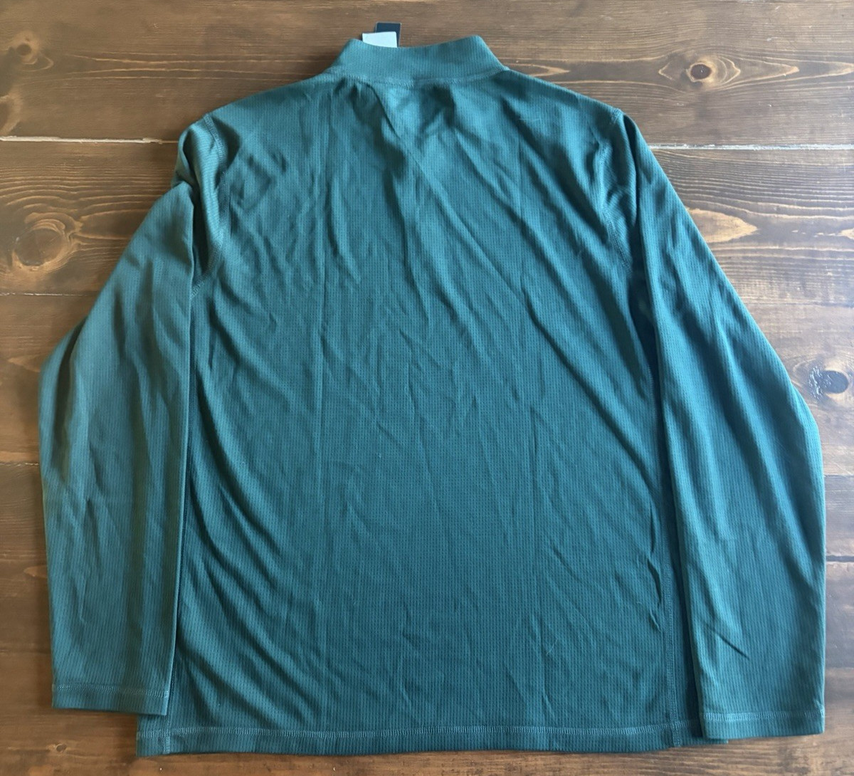 NEW - J Crew Performance 1/4 Zip Pullover Men's L Green Long Sleeve MSRP - $98 gallery