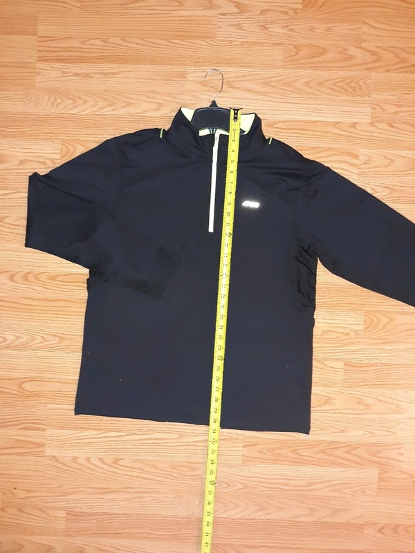 Men's 1/4 Zip Pullover Shirt New with tag Size Large color Black Long sleeves gallery
