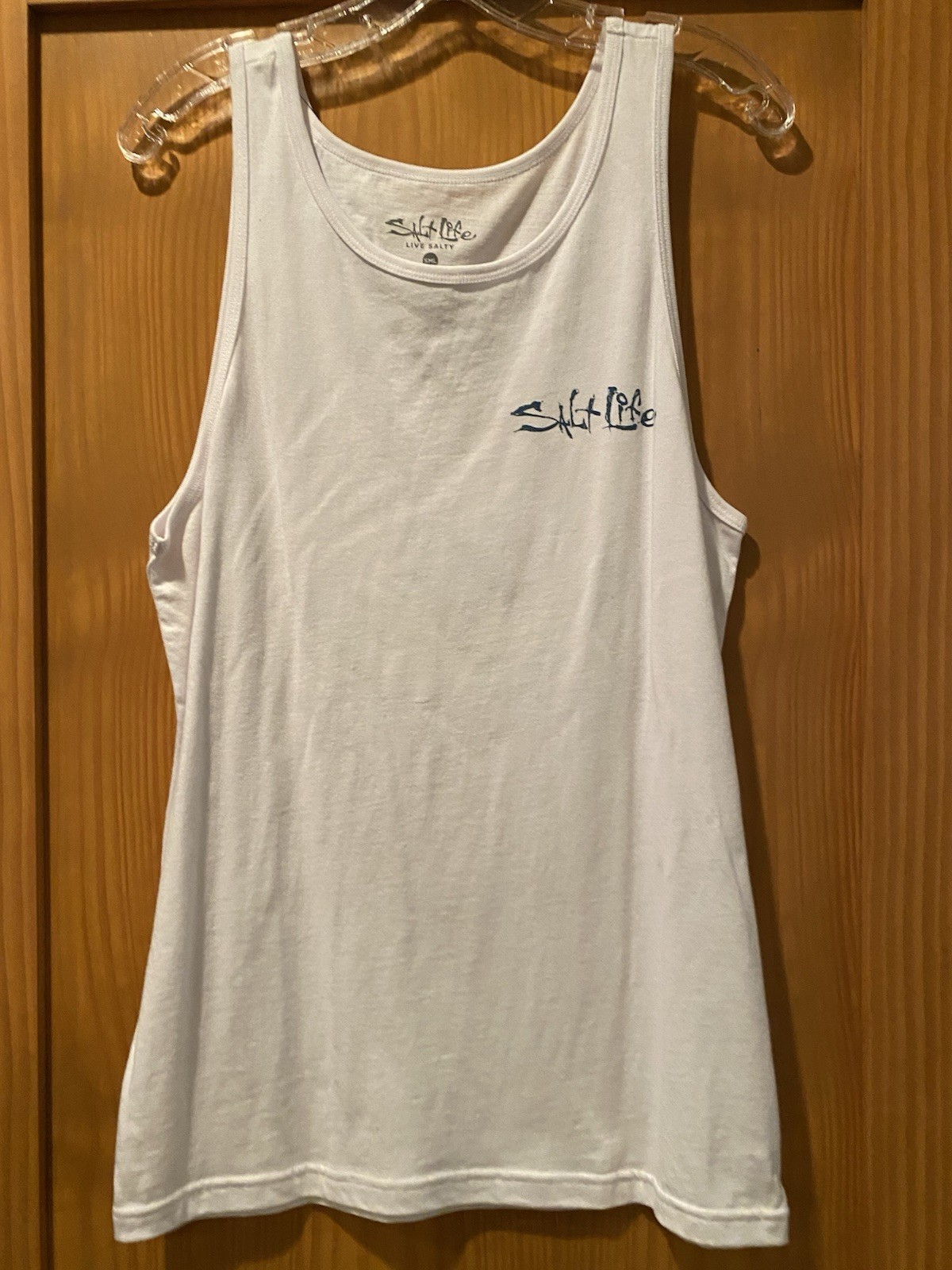 Salt Life Men’s White Sandbar Low Tide/ High Spirits Tank Top NWT Size S gallery