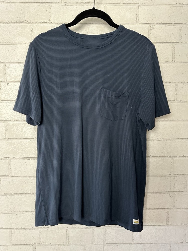 VUORI Men’s Stripe Tee Striped Men's Size Medium M Gray Charcoal Gray