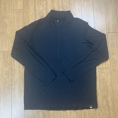 REI Co Op Base Layer Shirt Men XL Black Merino Wool Long Sleeve Half Zip