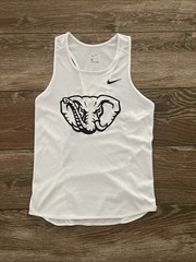 Nike Racing Singlet Running Tank White Alabama Crimson Tide Elephant Men’s Small