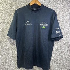 Cutter & Buck Shirt Mens M Blue CB DryTec Acura Patron Racing Sponsor Team