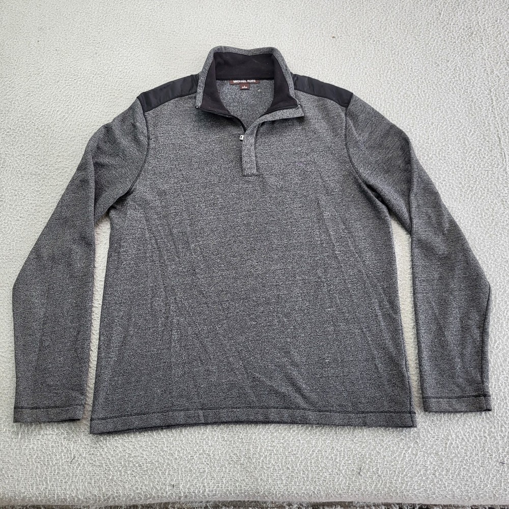 Michael Kors 1/4 Zip Pullover Mens Large Performance Heather