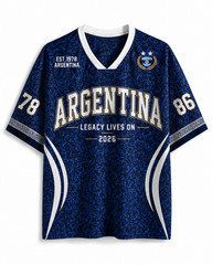 Custom Argentine Mesh Soccer Jersey, Argentine Football Shirt Game Day Shirt