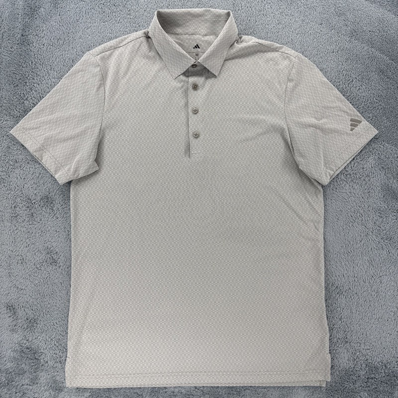 Adidas Mens Ultimate 365 Tour Polo Shirt Sz M Texture Printed Mesh Lot of 5 gallery