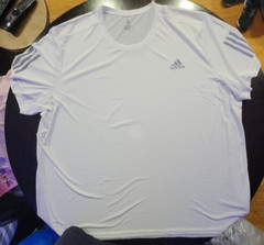 ADIDAS Men’s White Own The Run Moisture-Wicking Reflective Running T-Shirt 4XL