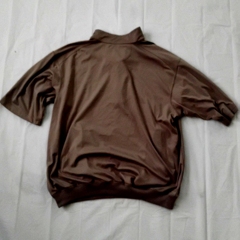 PGA Tour Golf Wind Proof Pullover W 3/4 Zipper Brown Men's Size Medium gallery