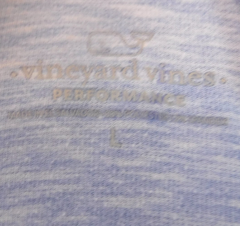 Vineyard Vines Pullover Mens Large Lt Blue Performance Quarter Zip Long Sleeve gallery