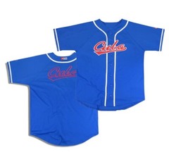Throwback 2000 Team Cuba Baseball Jersey Royal Blue Sewn Custom Your Names