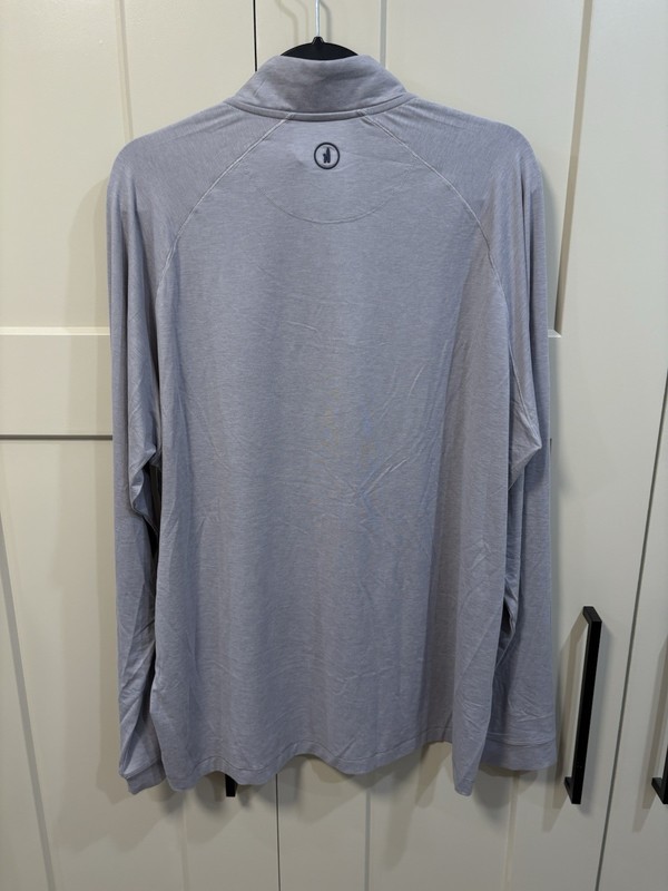 Johnnie-O Men's Freeborne Performance 1/4 Zip Pullover Size XL Seal Grey Spartan gallery