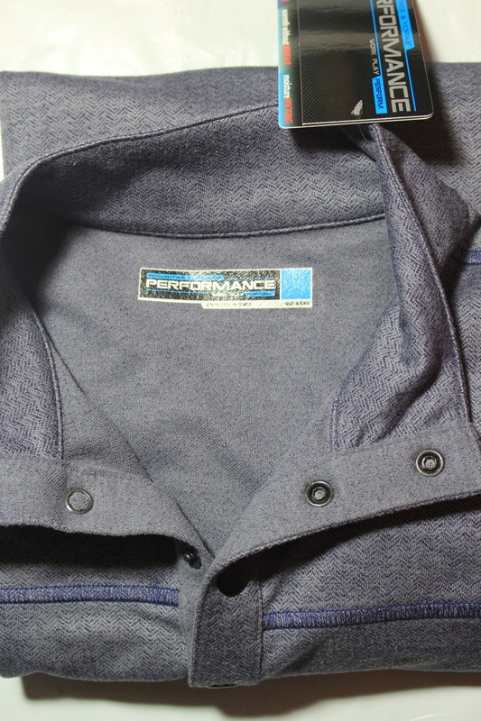 Roundtree & Yorke New Mens 1/4 Button Performance Pullover Shirt Sweater L Large gallery