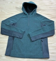 Men’s Spyder 1/4 Zip Heavyweight Pullover Hoodie Top Sweater Adult Large Green
