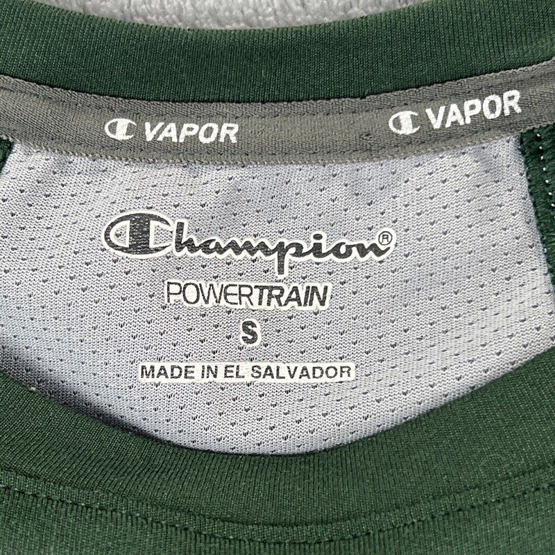 Champion Shirt Adult Small Green Vapor Power Train Mesh Performance Pullover LS gallery