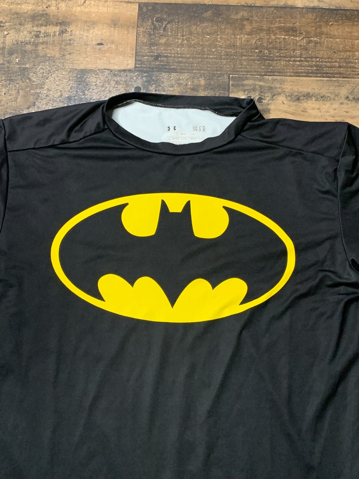 Under Armour Shirt Mens Large Compression Batman Black DC Alter Ego Training gallery