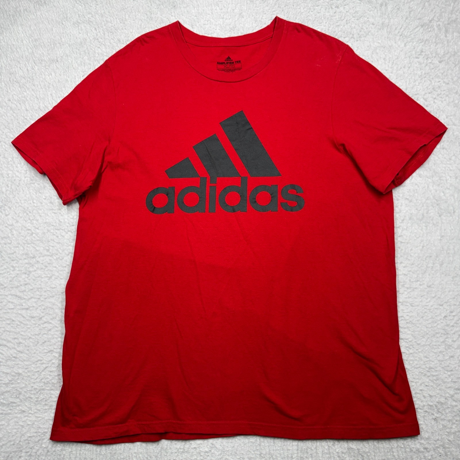 Adidas Amplifier Tee Training T Shirt Red 100% Cotton Men's Size XL gallery