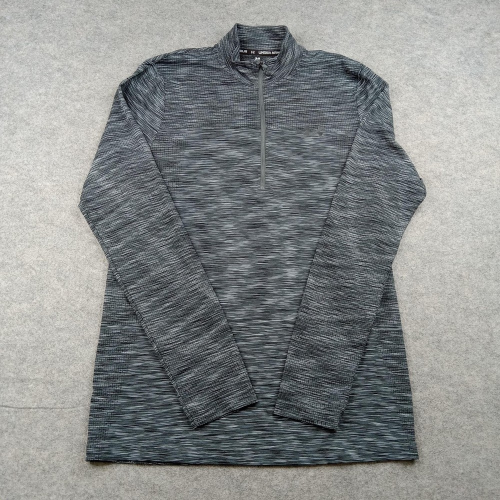 Under Armour Pullover Mens Medium Gray 1/4 Zip Long Sleeve Top 1359875