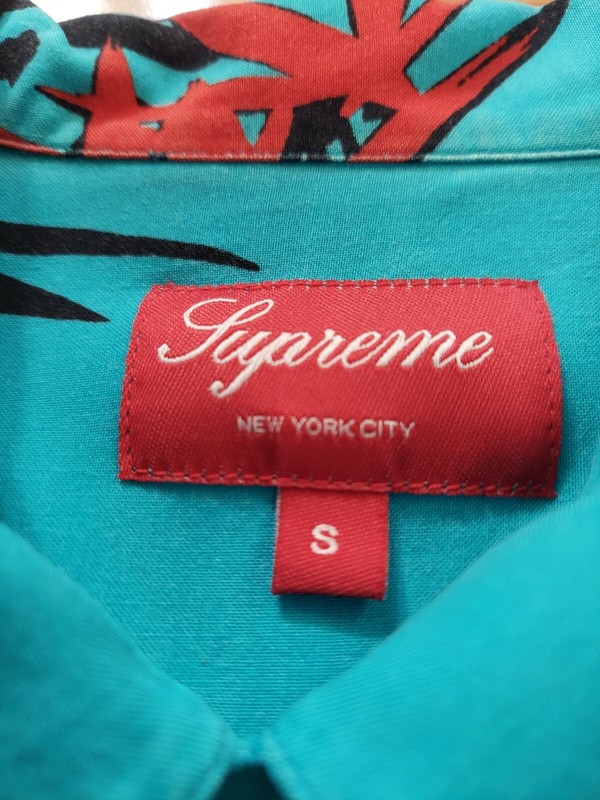 Vintage SUPREME Bamboo 2013 Rayon Button Up safari tropical hawaii Scarface Vtg gallery