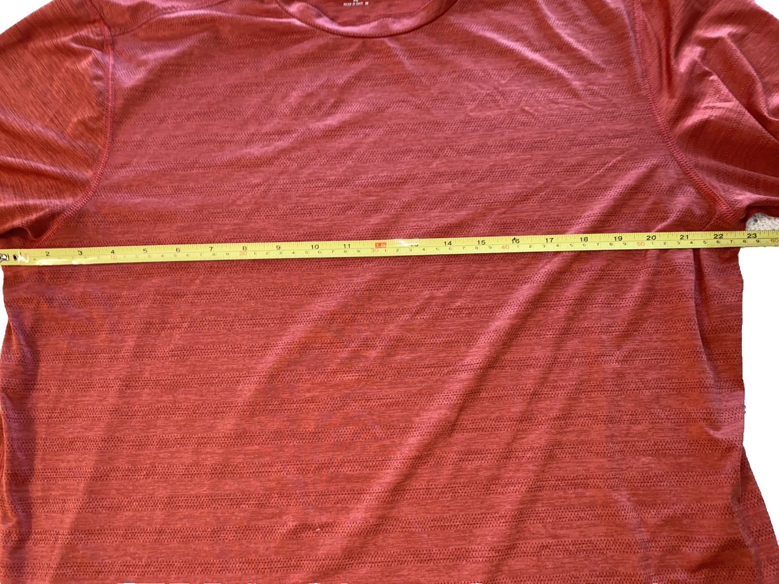 CHAMPION RUNNING TEE HEATHERED LOGO'D SIZE: XL, REDDISH ORANGE, PREOWN, FREE SHP gallery