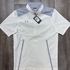 Under Armour Men’s Small White Gray Motivate 3.0 Short Sleeve 1/2 Zip – 1389612