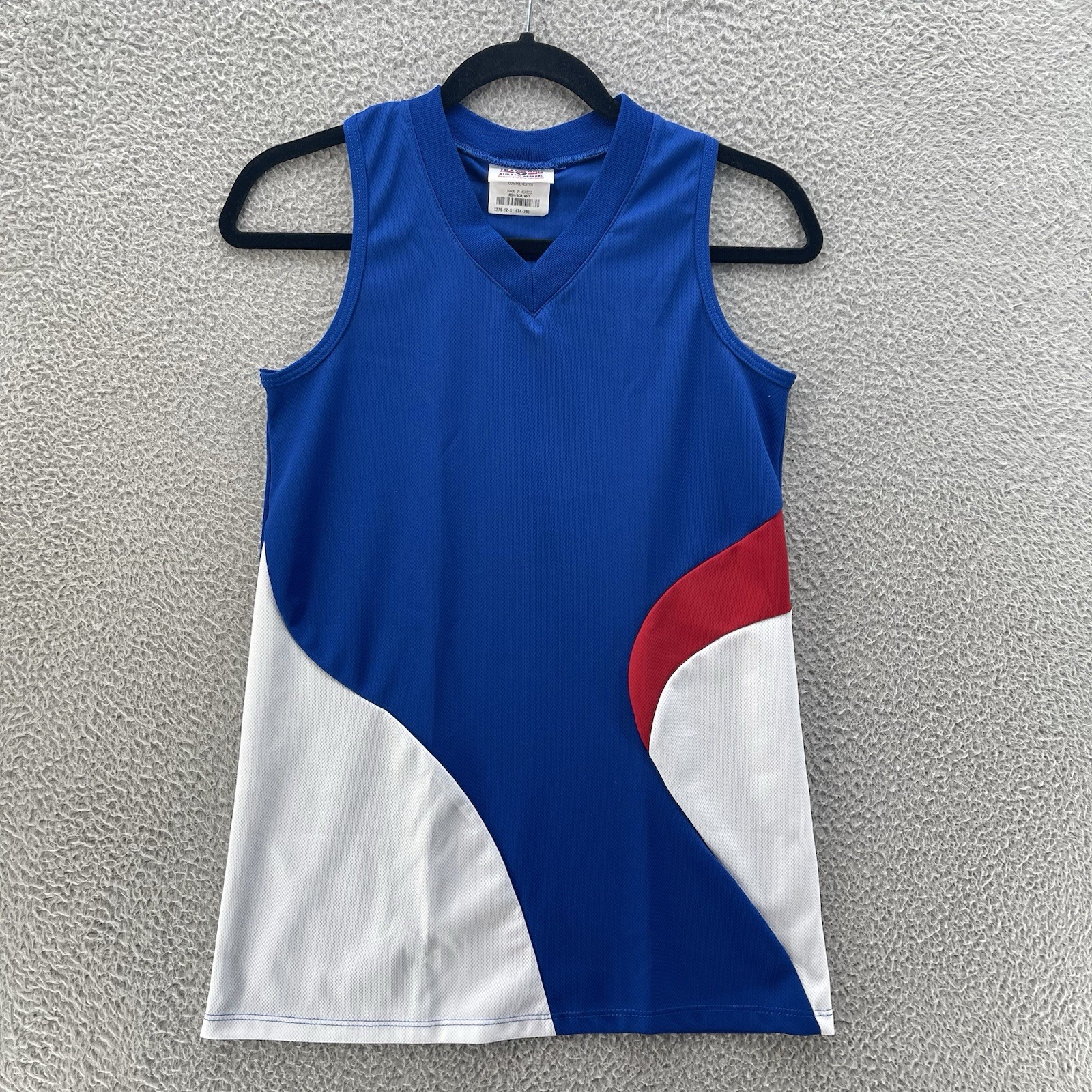 Teamwork Football Soccer Jersey Shirt Men Small Blue White Red Activewear gallery