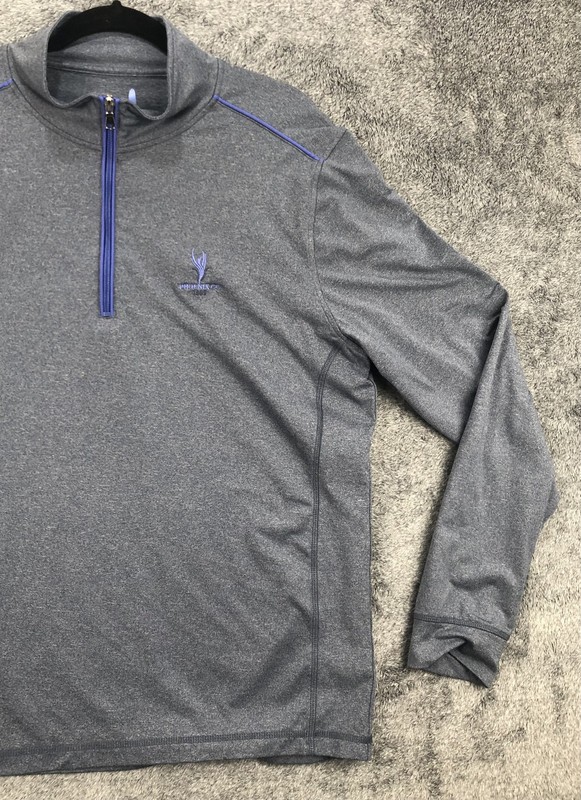 Johnnie-O Pullover Mens Large Gray Phoenix CC Prep-Formance Quarter Zip Golf gallery
