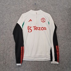 Adidas Manchester United Top Mens Small White Football Track Training Slim 2023