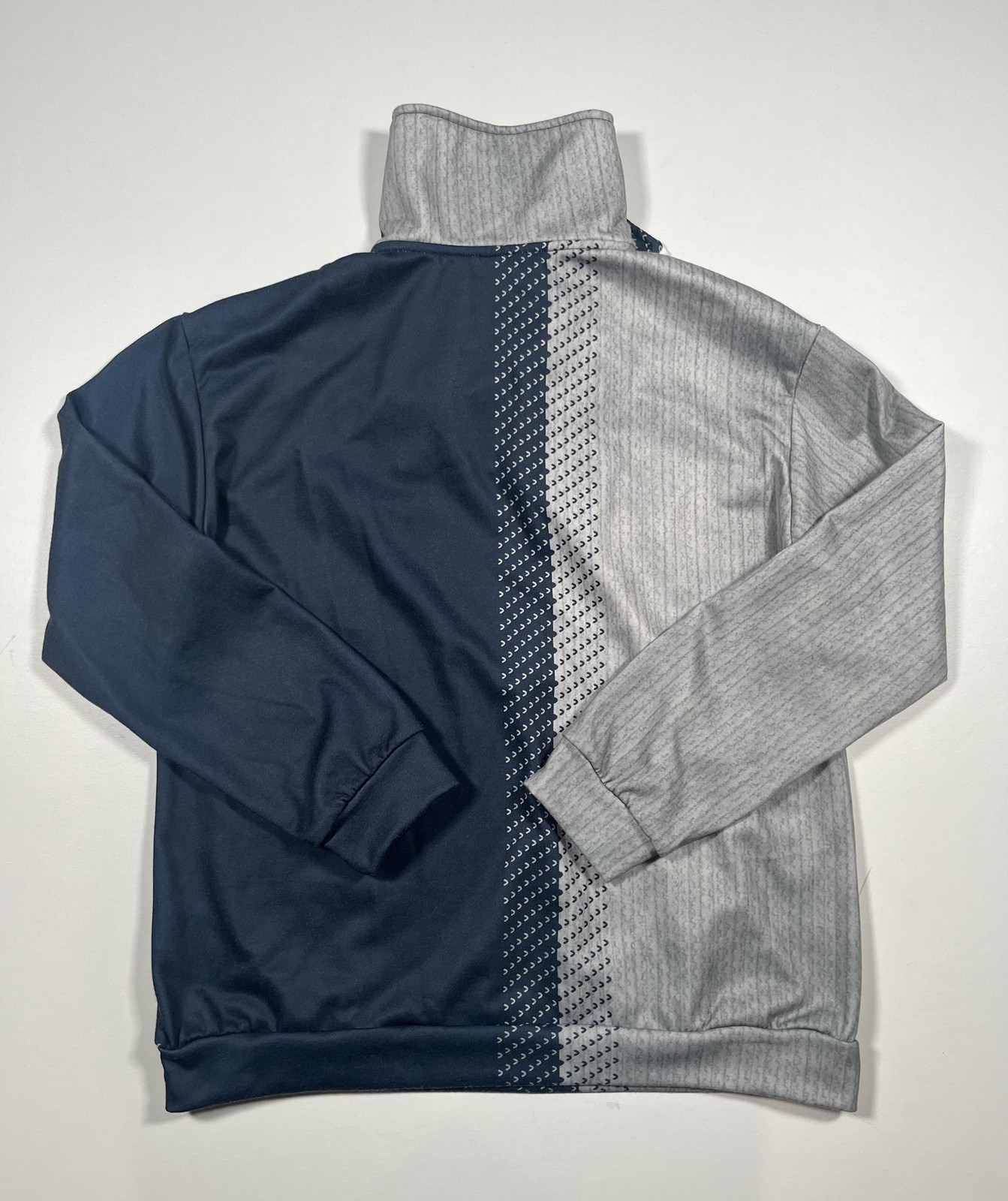 ACEGOLFS Pullover Mens Large Blue Gray Asymmetrical Quarter Zip Golf Athletic gallery