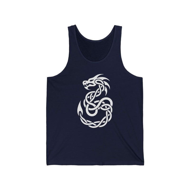 Knotwork Dragon Tank Top | Celtic Mythical Creature Symbol Unisex Shirt Dragon gallery
