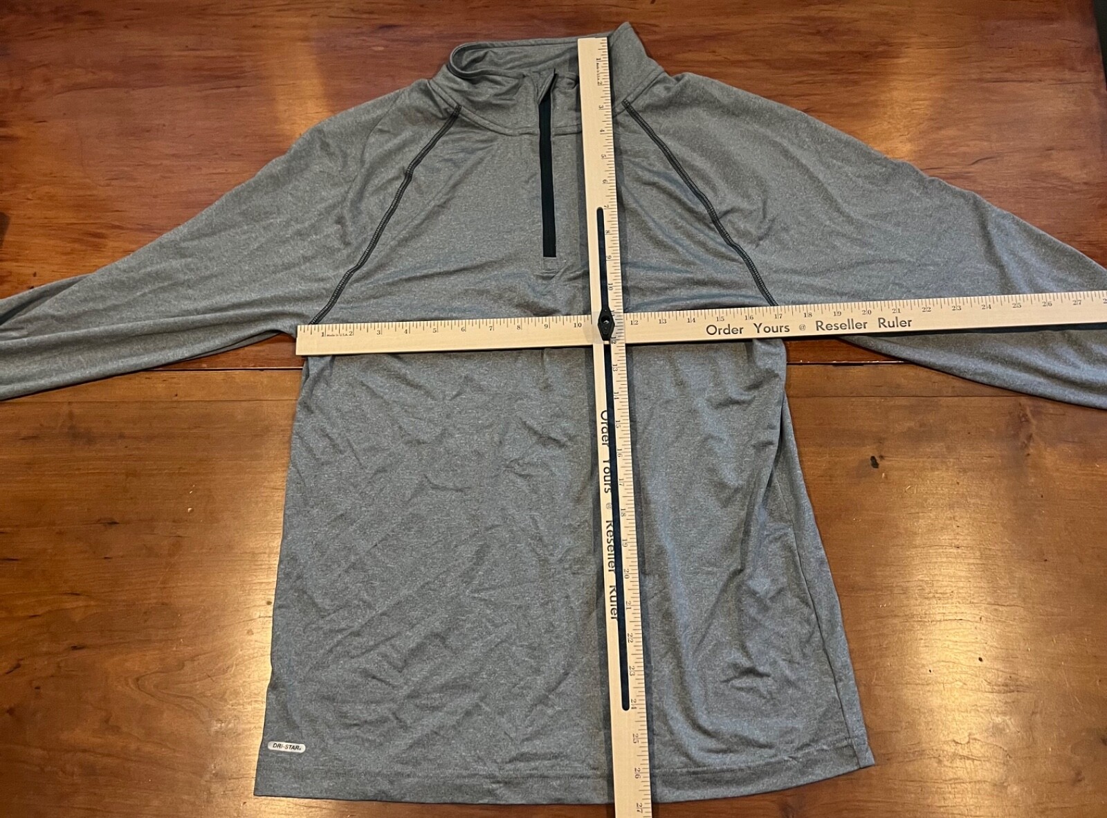 Training Fit Quarter Zip Sweatshirt S Gray Long Sleeve Dri Star Men’s gallery