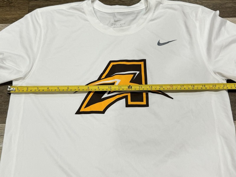 Nike Dri Fit White Shirt Men’s Size Large Letter A Lightning Bolt in EUC! gallery