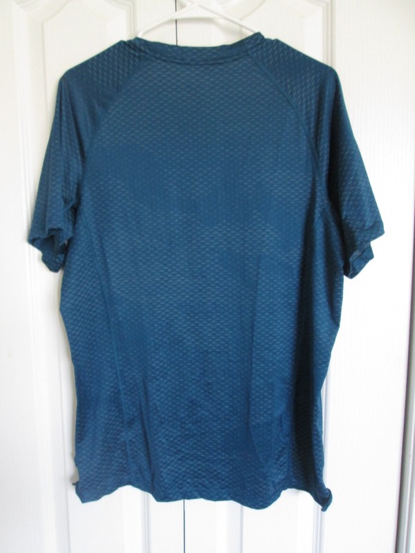 Nike Pro Loose Fit Dri-fit Athletic Running Workout Shirt Men's L Blue Geometric gallery