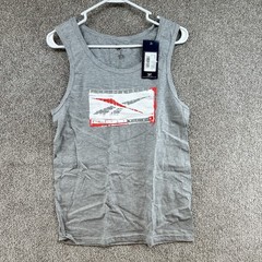 NWT Reebok Men’s Regular Fit Small Sleeveless Graphic Shirt Gray Pullover