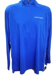 Spyder Pullover Men XL Blue 1/4 zip Long Sleeve Sunpower NWT