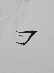 Gymshark Men’s Cut-Off Tshirt Tank Sleeveless White Large Training Logo