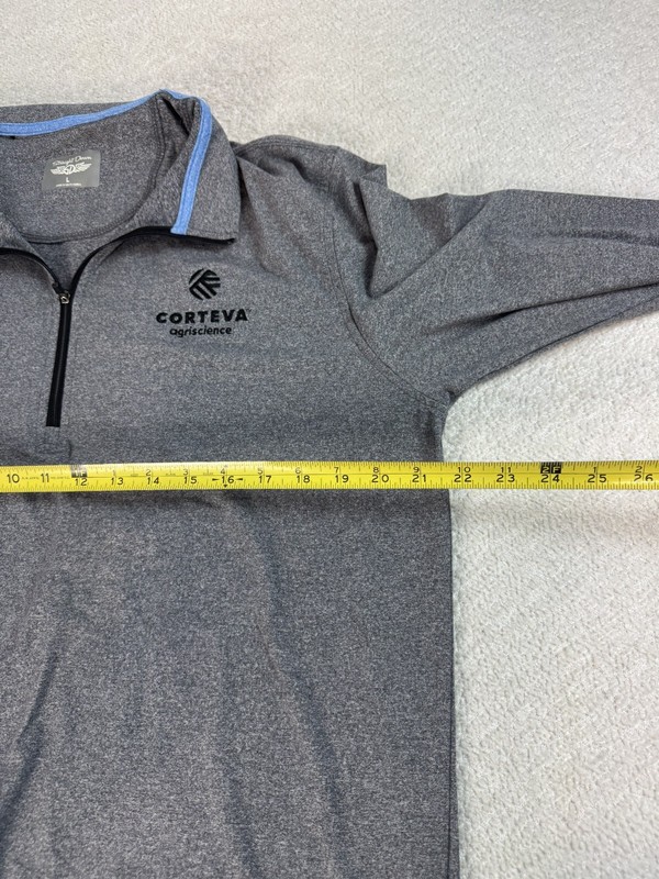 Straight Down Mens 1/4 Zip Performance Jacket Neck Gray Large gallery