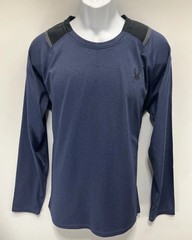 Spyder Men’s Active Long Sleeve Shirt, Dust Navy Heather, S