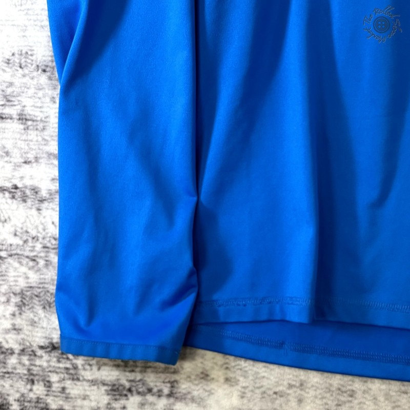 Adidas Golf 1/4 Zip Pullover Men M Blue Long Sleeve Athletic Performance *READ* gallery