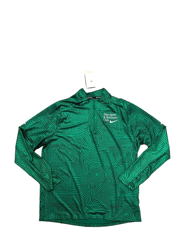 Nike Sz M CFB9036-365 Men's Dri-FIT Green 1/4-Zip Running Long Sleeve Top $85 gallery