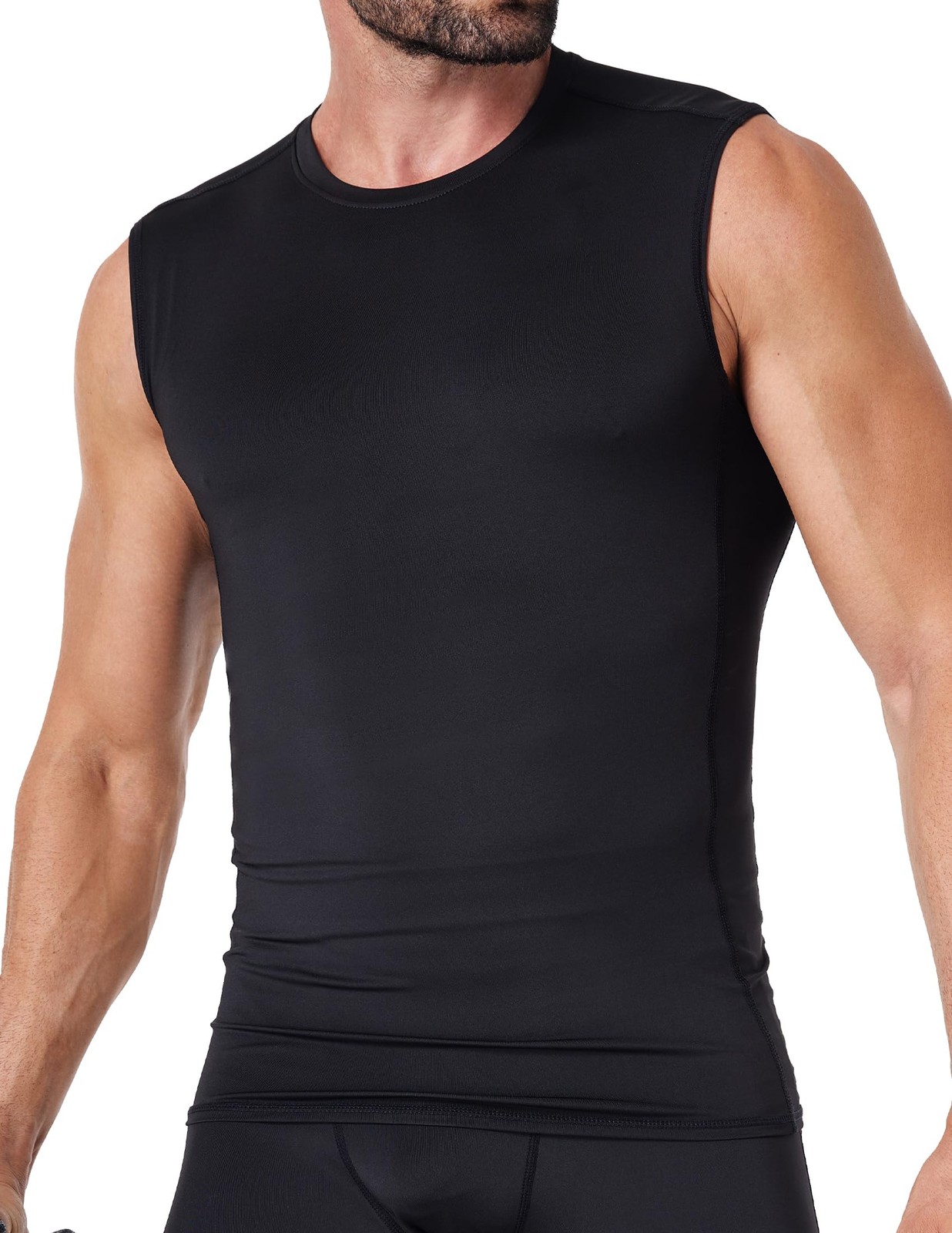 5 Pack Men's Athletic Compression Shirts Sleeveless Tank Top Base Layer Sport... gallery