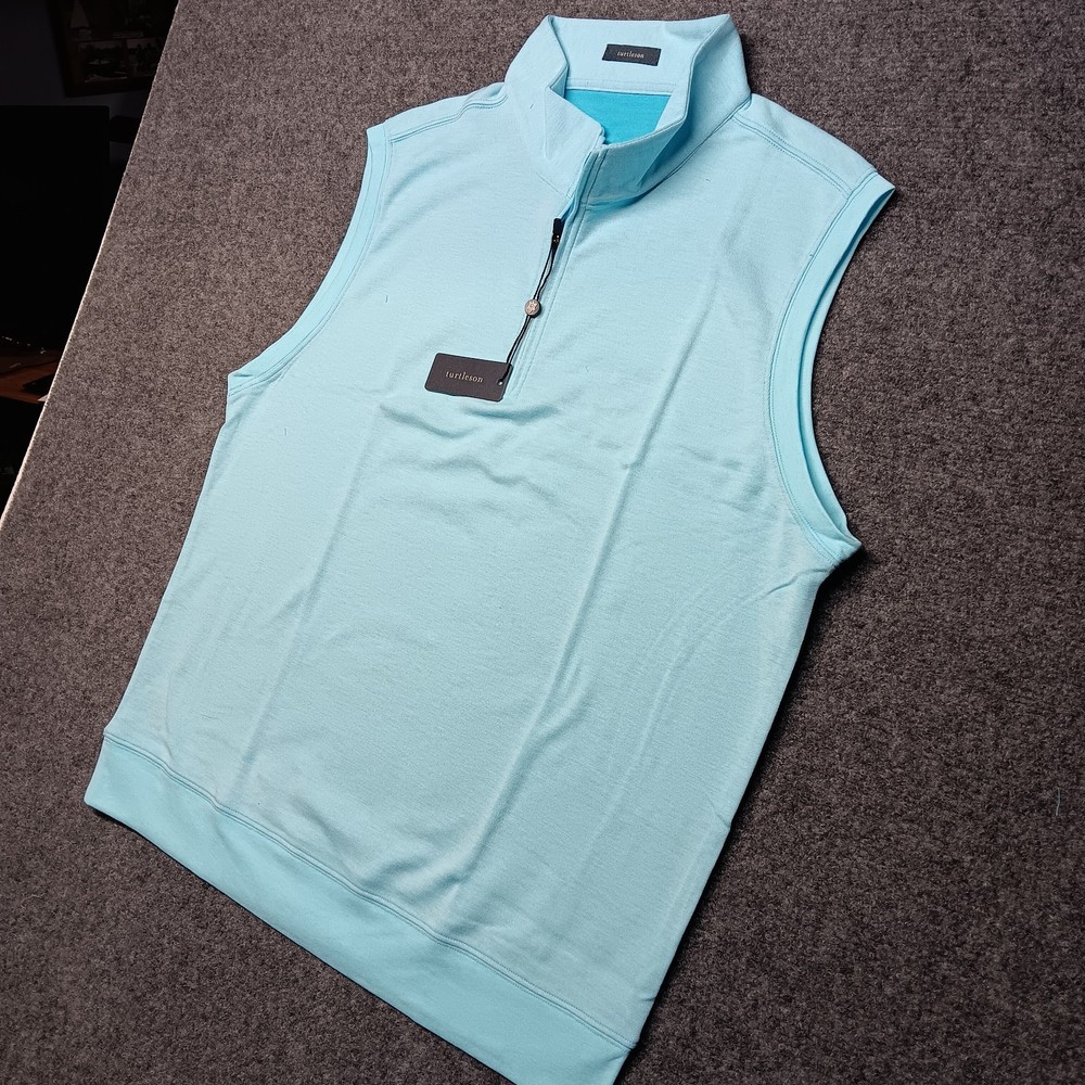 Turtleson Wallace Quarter-Zip Vest Large Reef New with tags original packaging