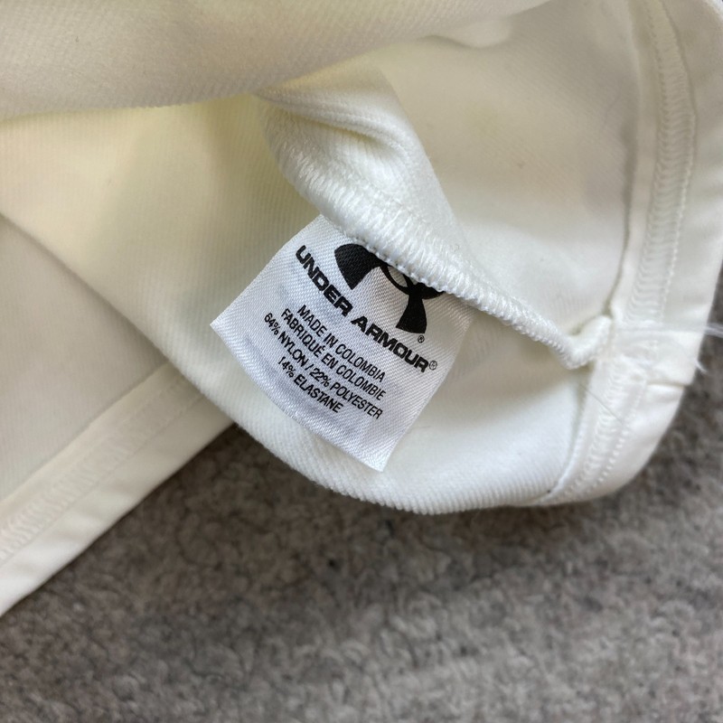 Under Armour ColdGear Fitted Mock Neck Shirt Large White Performance Gym Mens gallery