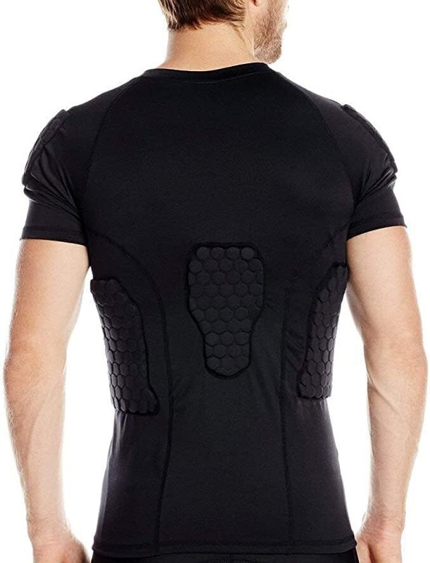 Men's Padded Compression Shirt Short Sleeve for Sports & Training - Adult Blue gallery