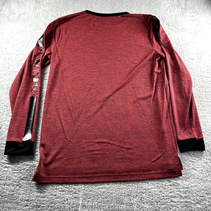 MSX Michael Strahan Shirt Mens Large Tall Red Athletic Long Sleeve Polyester gallery
